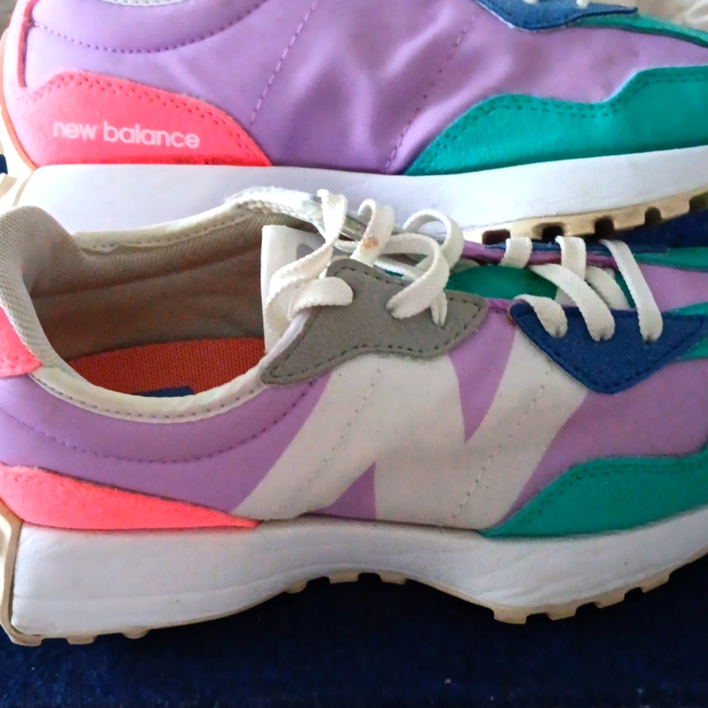 New Balance  Sneakers - Pink, Green, and Blue - Picture 3 of 7